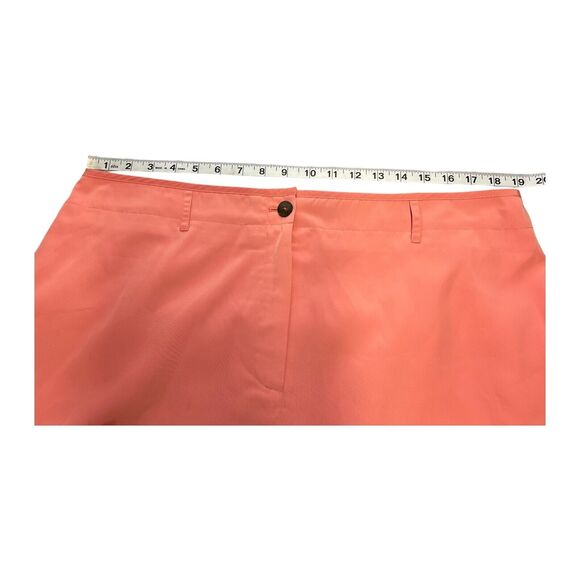 Olsen Long A-Line Skirt Women's 16 Orange 100% Polyester Classic Side Zipper - Picture 5 of 7